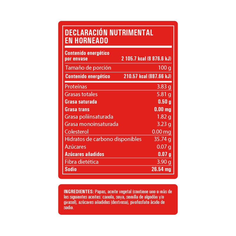 Papa Corte Recto - Prakticongelados