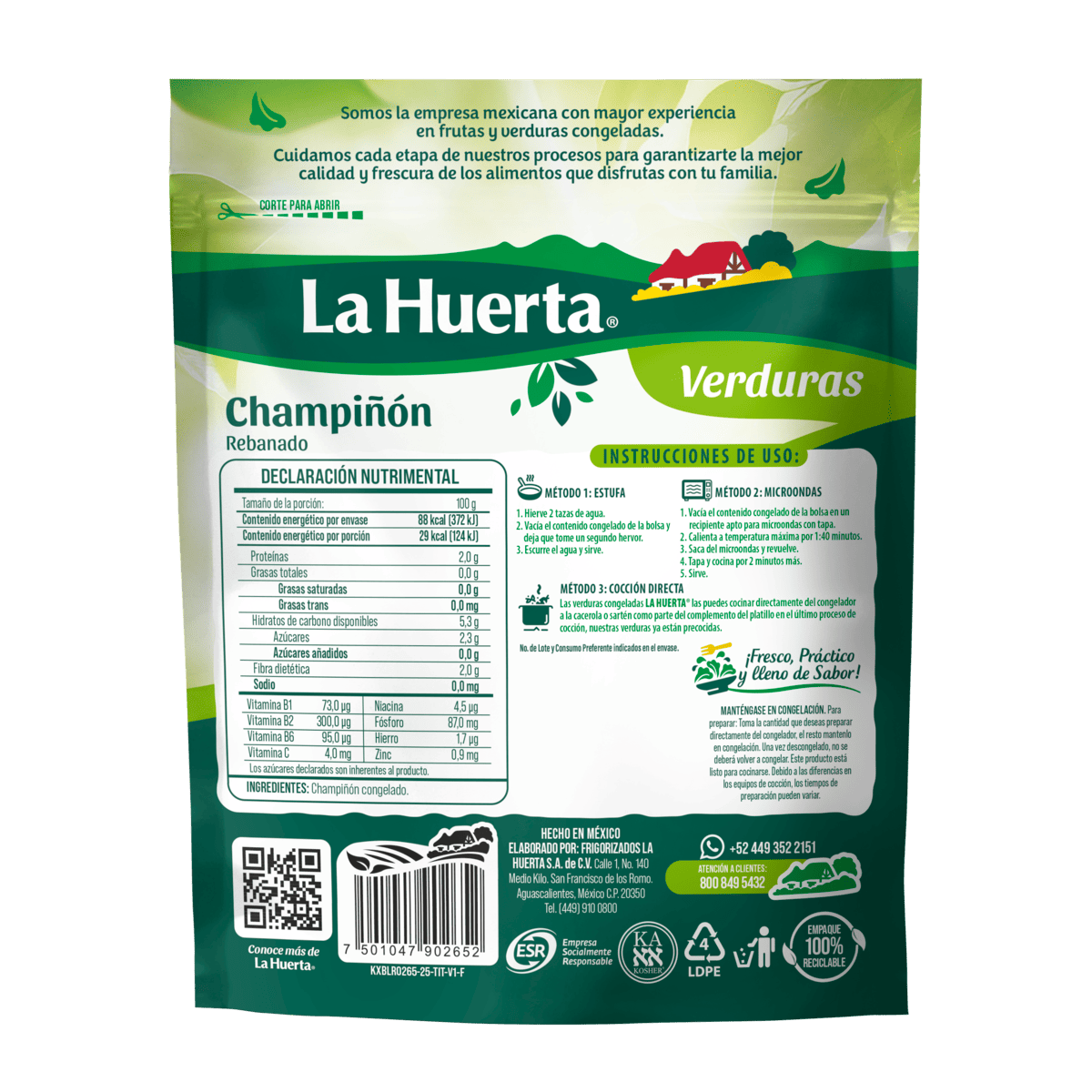 Champiñón Rebanado