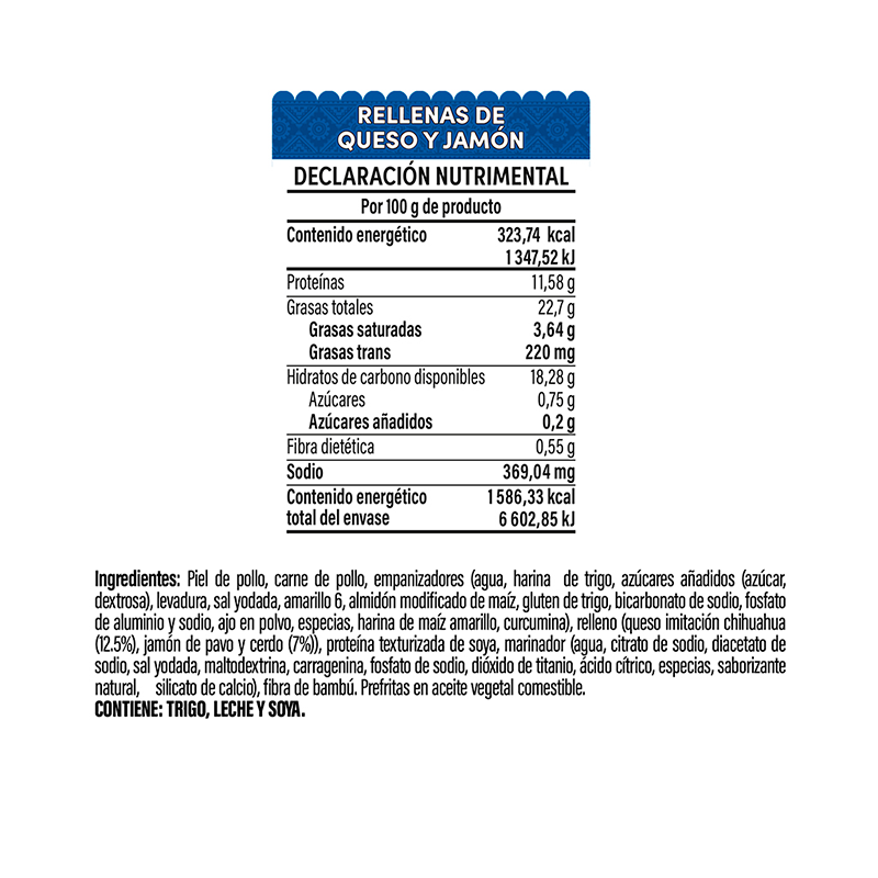 Pechuga Rellena de Jamón y Queso - Prakticongelados