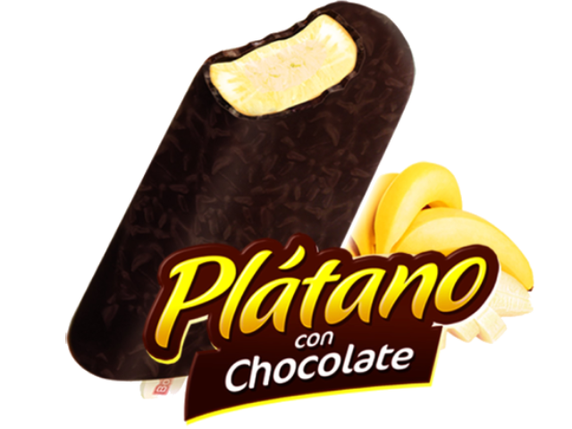 Paletas Plátano Chocolate - Prakticongelados