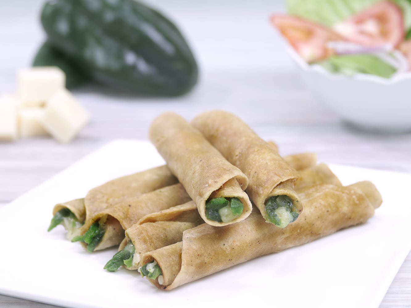 Flautas Rajas con Queso - Prakticongelados