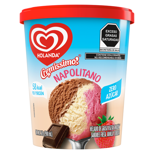 Helado Napolitano Zero Azúcar - Prakticongelados