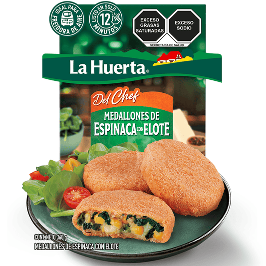 Medallones de Espinaca con Elote
