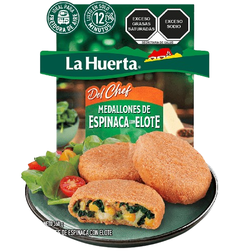 Medallones de Espinaca con Elote
