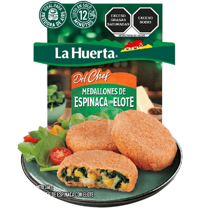 Medallones de Espinaca con Elote