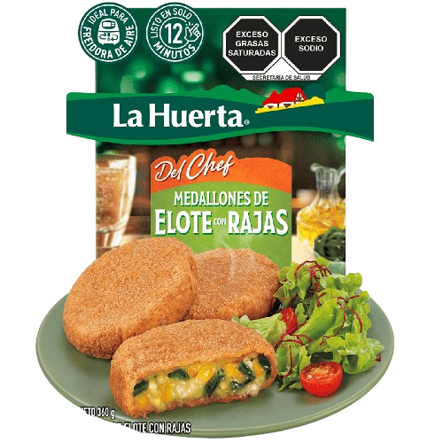 Medallones de Elote con Rajas