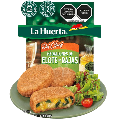 Medallones de Elote con Rajas
