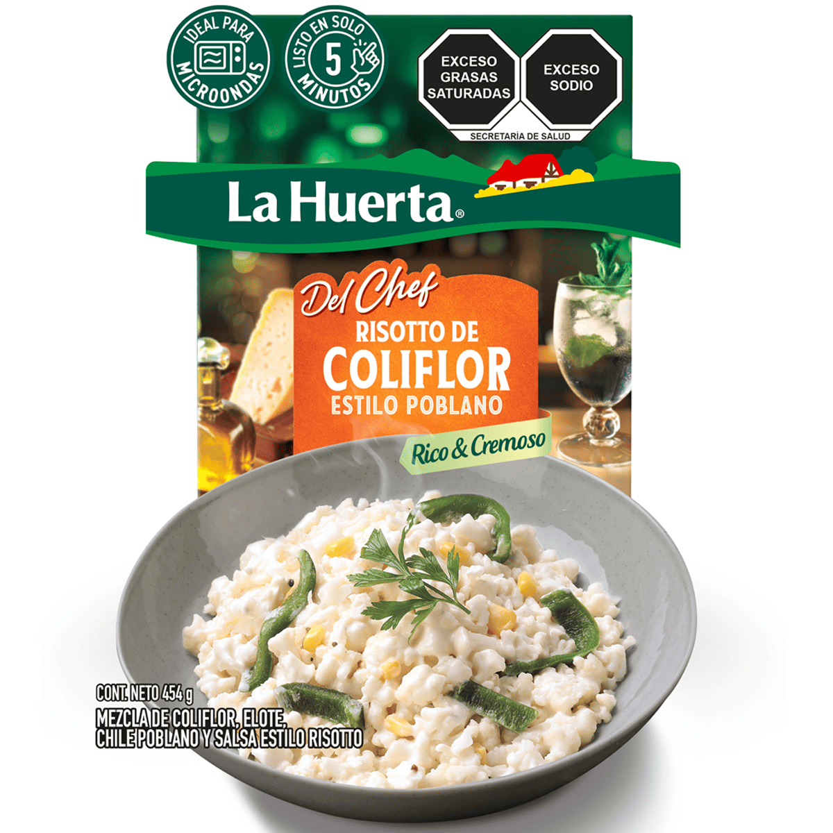 Risotto de Coliflor estilo Poblano - Prakticongelados