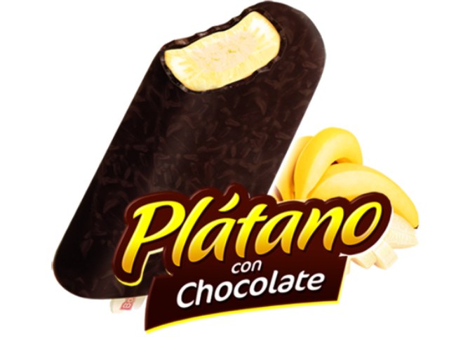 Paletas Plátano Chocolate